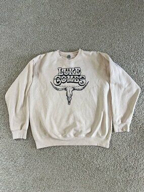 Luke Combs Growin' Up and Gettin' Old Tour Sweatshirt Double Sided Country Sz 2X